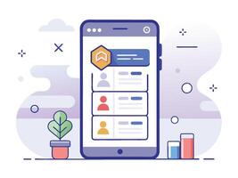Illustration Mobile Wireframe Idea with Minimalist Design Showcasing Various UI Elements vector