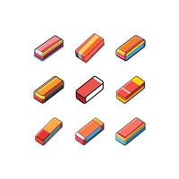 Eraser icon design set on white background vector