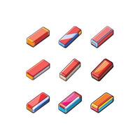 Eraser icon design set on white background vector