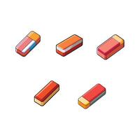 Eraser icon design set on white background vector