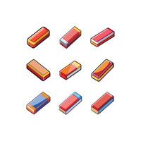 Eraser icon design set on white background vector