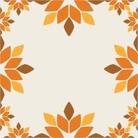 floral frame with floral element design vector