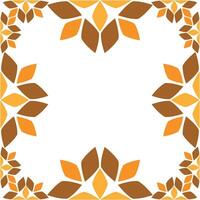 floral frame with floral element design vector