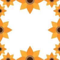 floral frame with floral element design vector