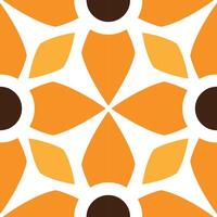 Seamless pattern with abstract flowers vector