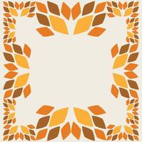 floral frame with floral element design vector
