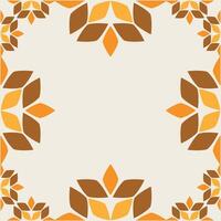 floral frame with floral element design vector