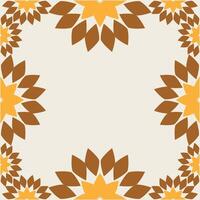 floral frame with floral element design vector