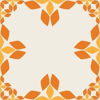 floral frame with floral element design vector