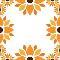 floral frame with floral element design vector