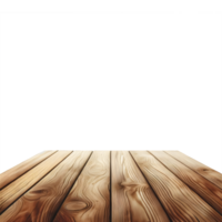 Empty Wood Table Surface Vertical Planks isolated on transparent background png
