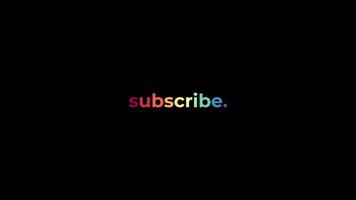 Youtube Subscribe Text Animation on a Transparent Background video