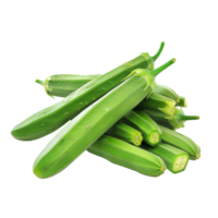 Ladys Finger Isolated on Transparent Background png