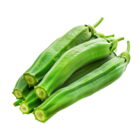 Ladys Finger Isolated on Transparent Background png