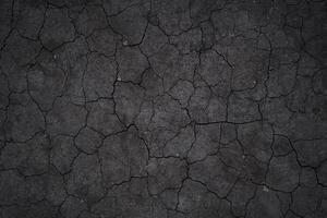 Dry cracked earth, cracks, earth in the sun, black earth, natural background with copy space. photo