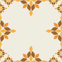 floral frame with floral element design vector