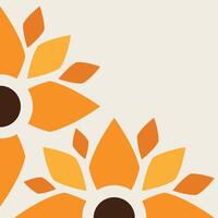 soft color floral frame corner design vector