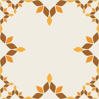 floral frame with floral element design vector