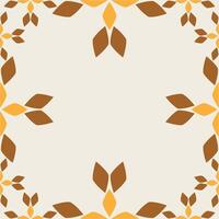 floral frame with floral element design vector