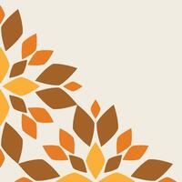 soft color floral frame corner design vector