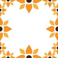 floral frame with floral element design vector