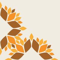 soft color floral frame corner design vector