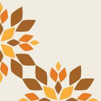 soft color floral frame corner design vector