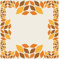 floral frame with floral element design vector