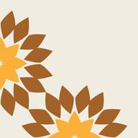soft color floral frame corner design vector