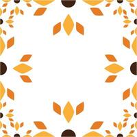 floral frame with floral element design vector