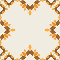 floral frame with floral element design vector