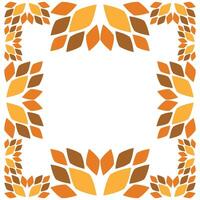 floral frame with floral element design vector