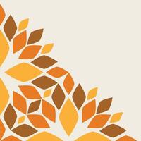 soft color floral frame corner design vector
