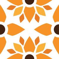 Seamless pattern with abstract flowers vector