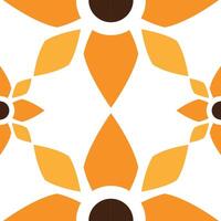 Seamless pattern with abstract flowers vector