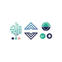 Creative and Elegant Minimalistic Logo Design for Technology and Software Company vector