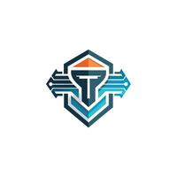 Creative and Elegant Minimalistic Logo Design for Technology and Software Company vector