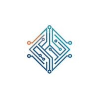 Creative and Elegant Minimalistic Logo Design for Technology and Software Company vector