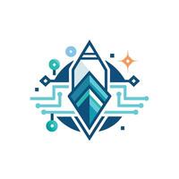 Creative and Elegant Minimalistic Logo Design for Technology and Software Company vector
