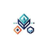 Creative and Elegant Minimalistic Logo Design for Technology and Software Company vector