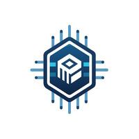 Creative and Elegant Minimalistic Logo Design for Technology and Software Company vector