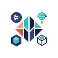 Creative and Elegant Minimalistic Logo Design for Technology and Software Company vector
