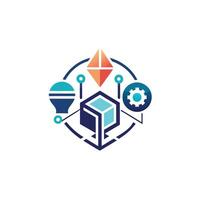 Creative and Elegant Minimalistic Logo Design for Technology and Software Company vector