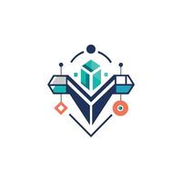 Creative and Elegant Minimalistic Logo Design for Technology and Software Company vector