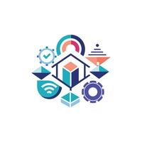 Creative and Elegant Minimalistic Logo Design for Technology and Software Company vector