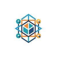 Creative and Elegant Minimalistic Logo Design for Technology and Software Company vector