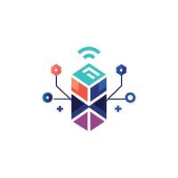 Creative and Elegant Minimalistic Logo Design for Technology and Software Company vector