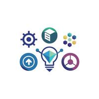 Creative and Elegant Minimalistic Logo Design for Technology and Software Company vector