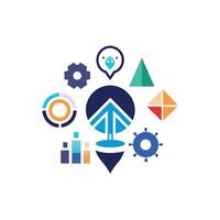 Creative and Elegant Minimalistic Logo Design for Technology and Software Company vector