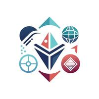 Creative and Elegant Minimalistic Logo Design for Technology and Software Company vector